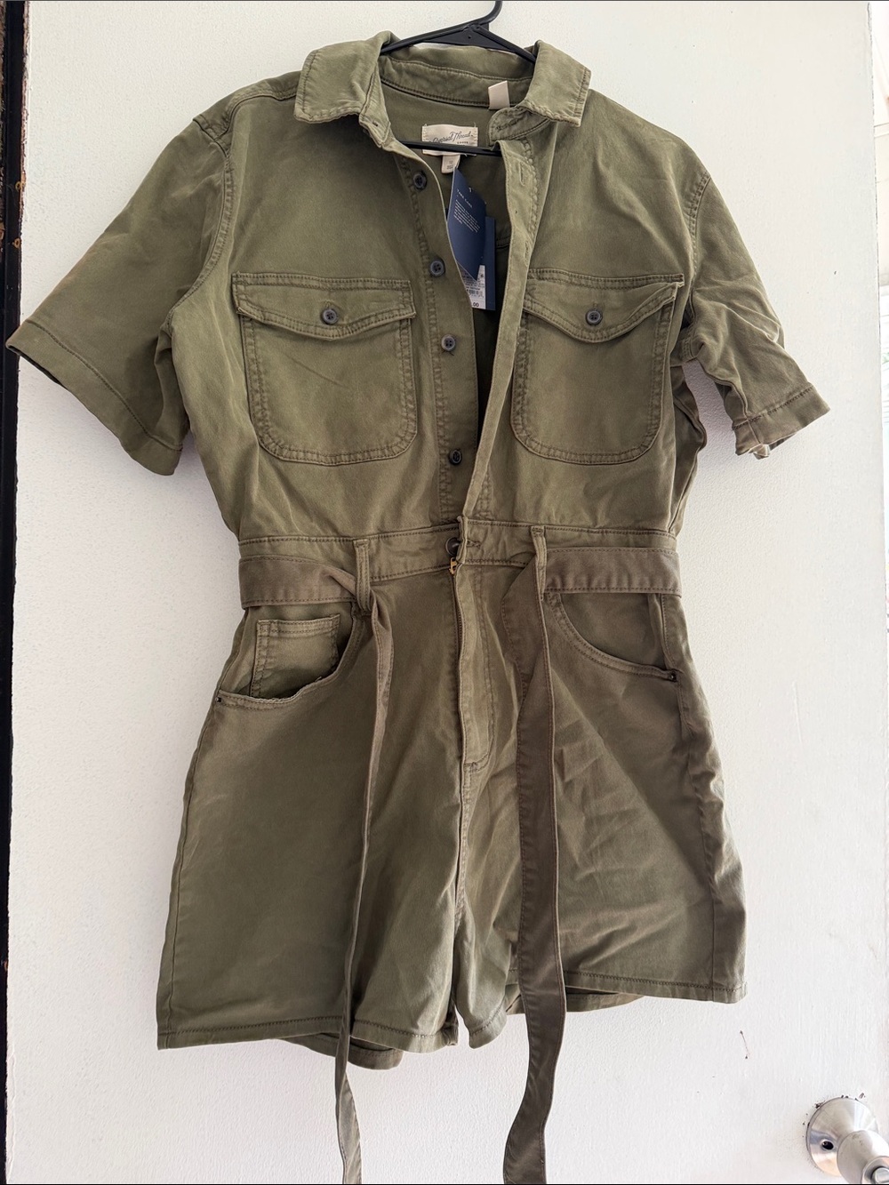 Universal Thread Olive Green Utility Romper Shorts